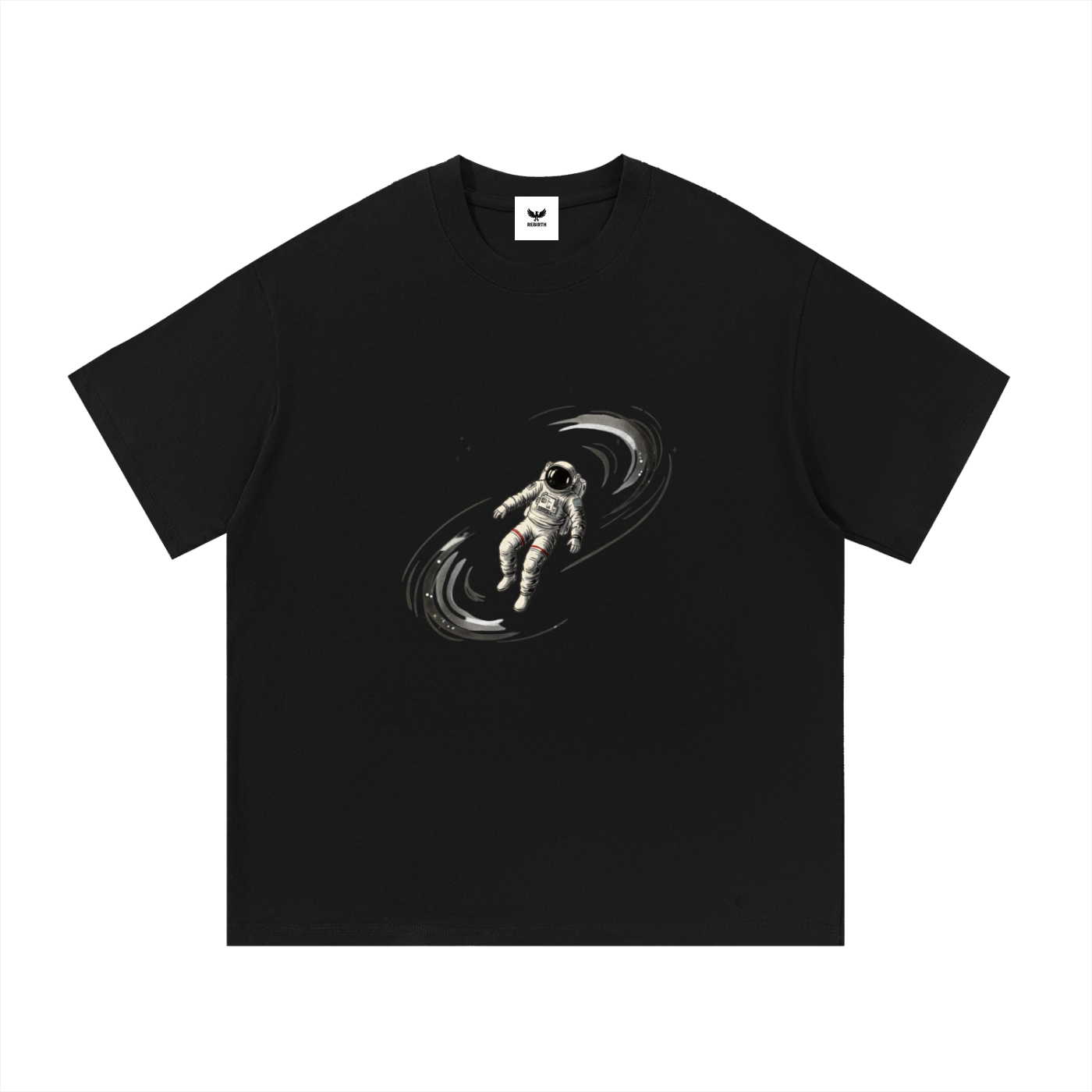 🚀 'Cosmic Drift' Spaceman Black Tee 🚀