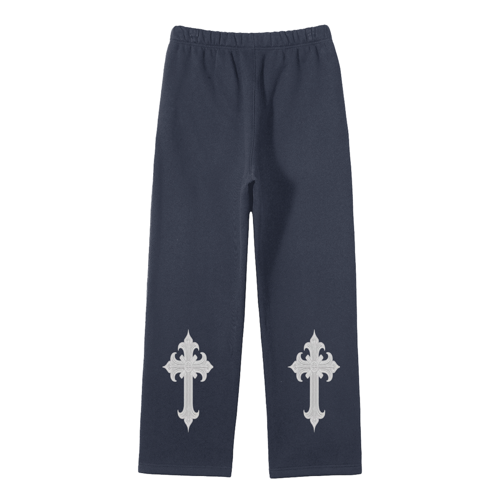 Unisex Solid Color Fleece Straight Leg Pants