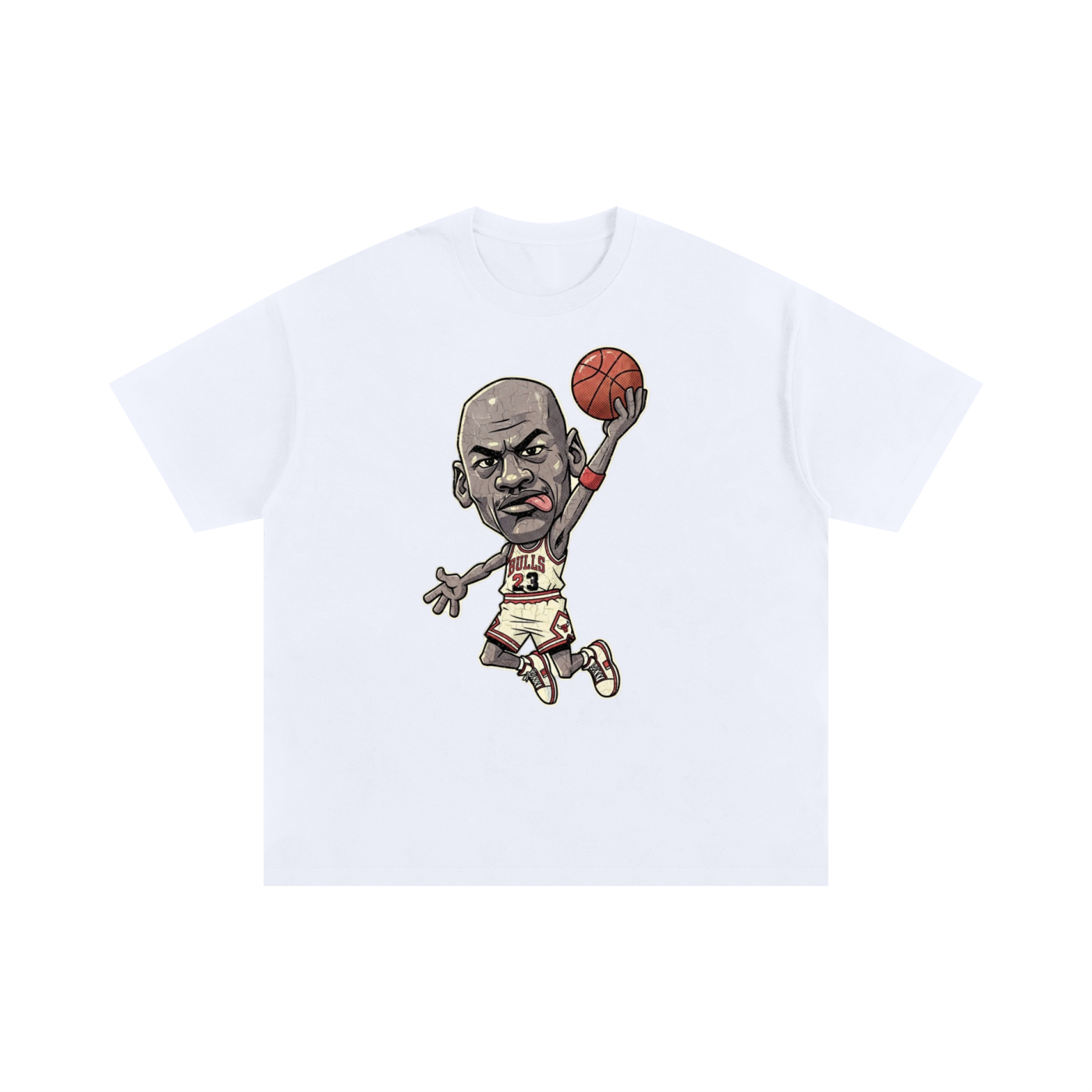 Michael Jordan Caricature Unisex Oversized Cotton T-Shirt