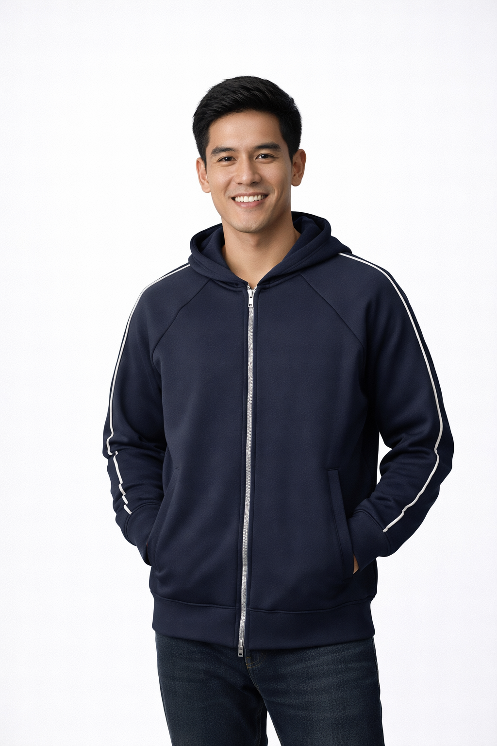 Heavyweight Raglan Sleeve Zip Hoodie