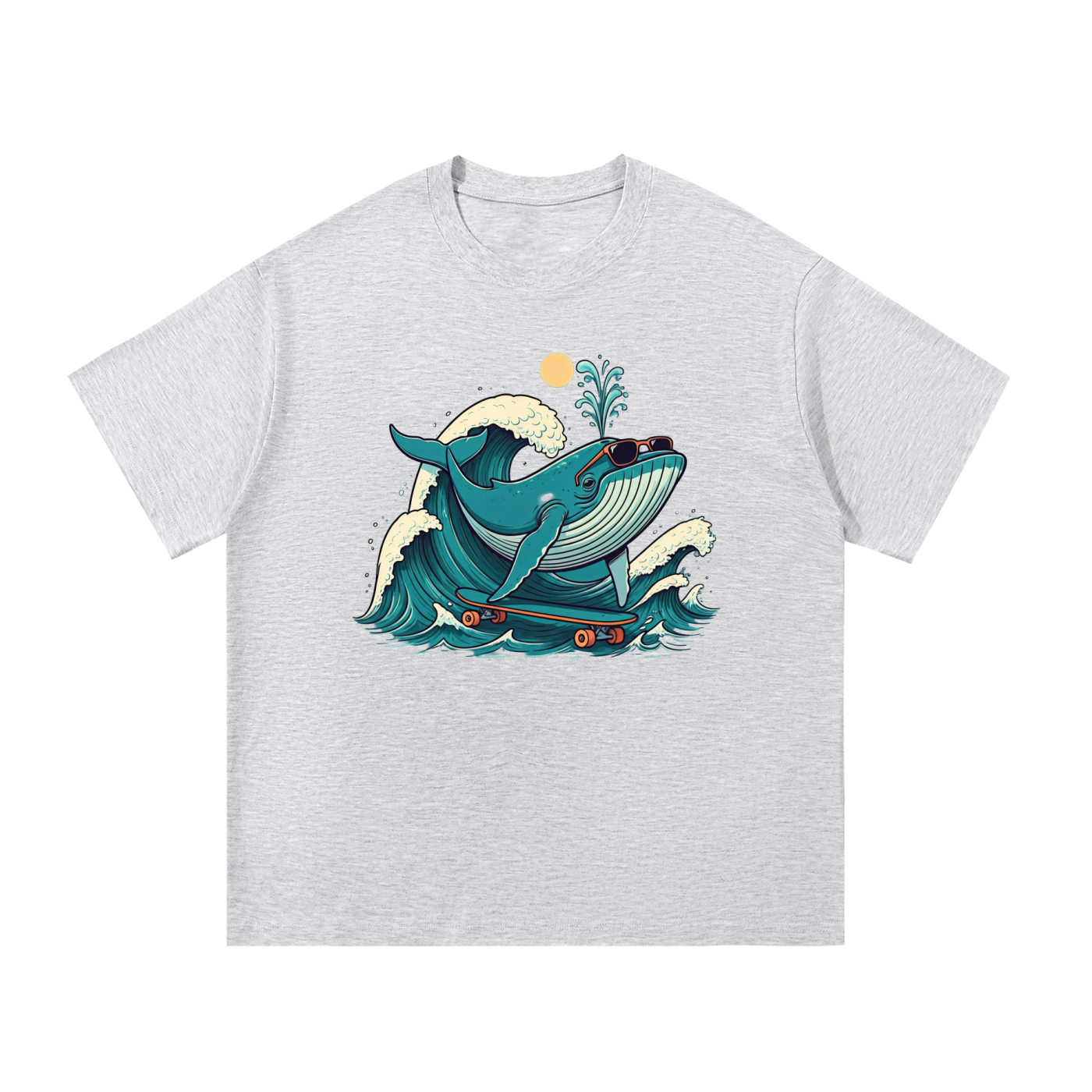 Surfing Whale Graphic Tee