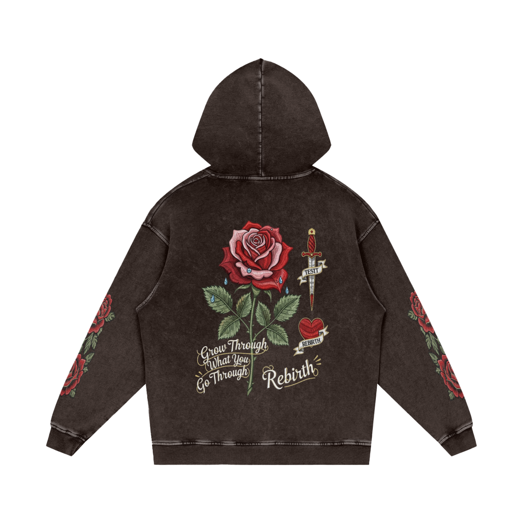 Rebirth Oversized Vintage Wash Hoodie