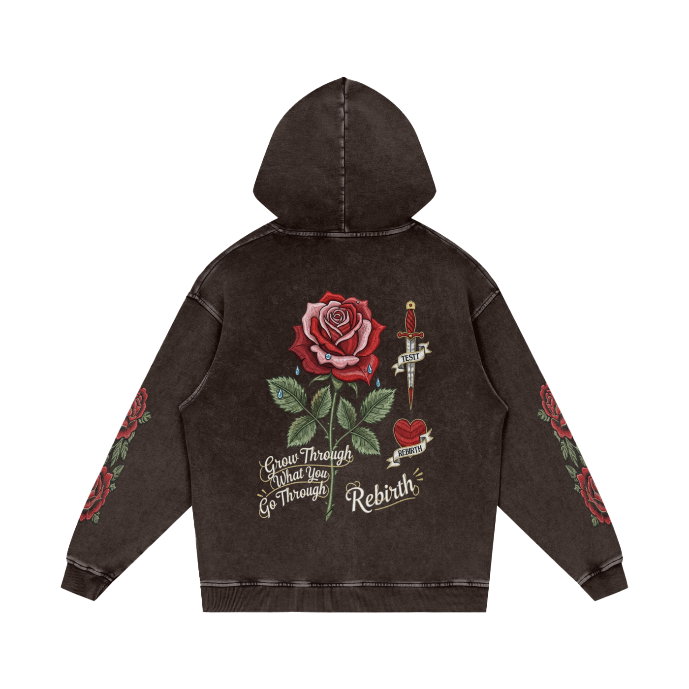 Rebirth Oversized Vintage Wash Hoodie