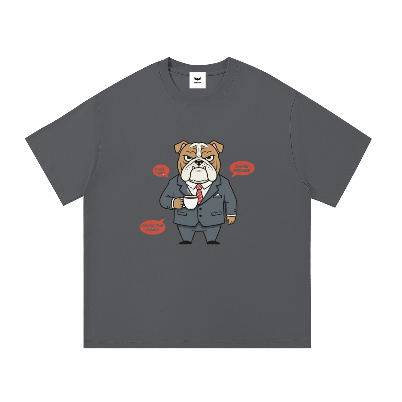 🐶☕ 'Executive Bulldog' Heather Grey Tee