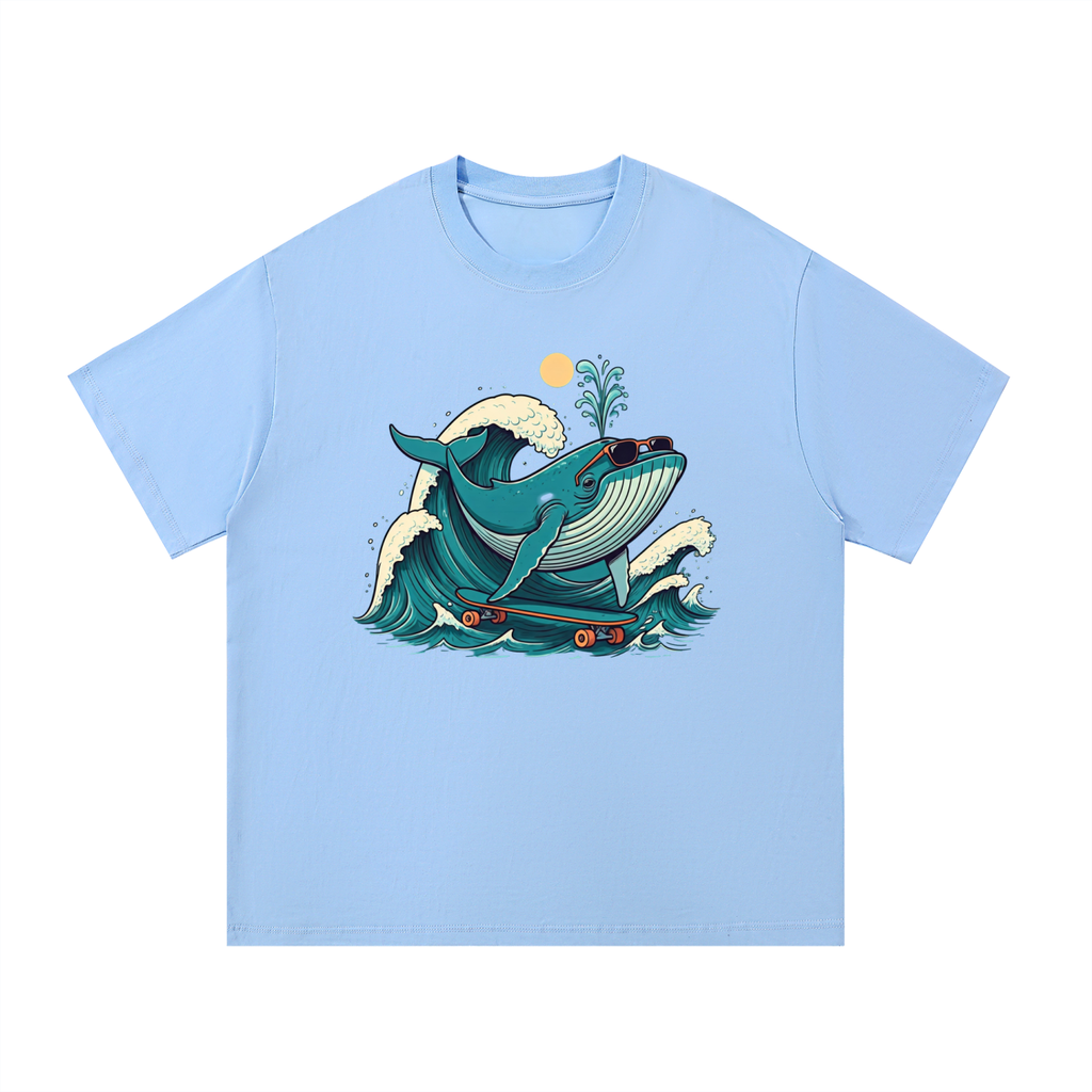 Surfing Whale Graphic Tee