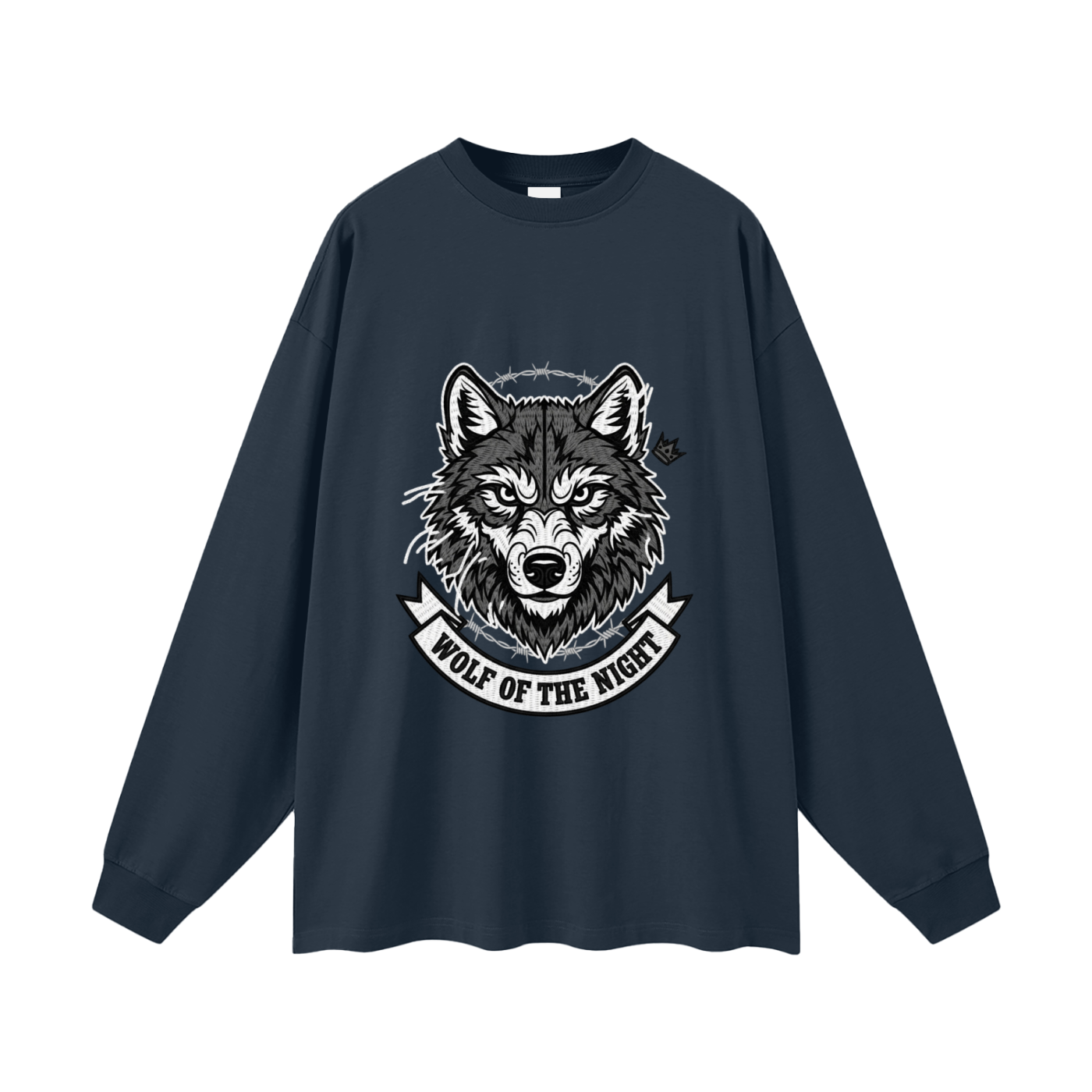 🐺🌑 'Wolf of the Night' Navy Crewneck 🐺🌑