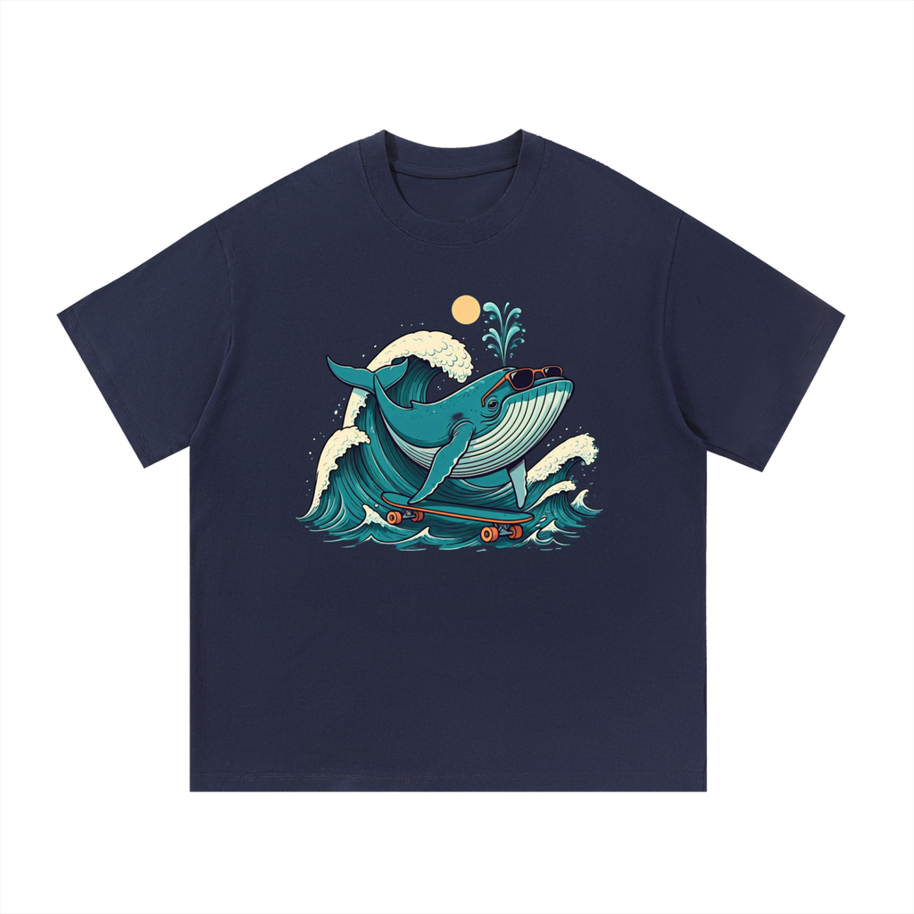 Surfing Whale Graphic Tee