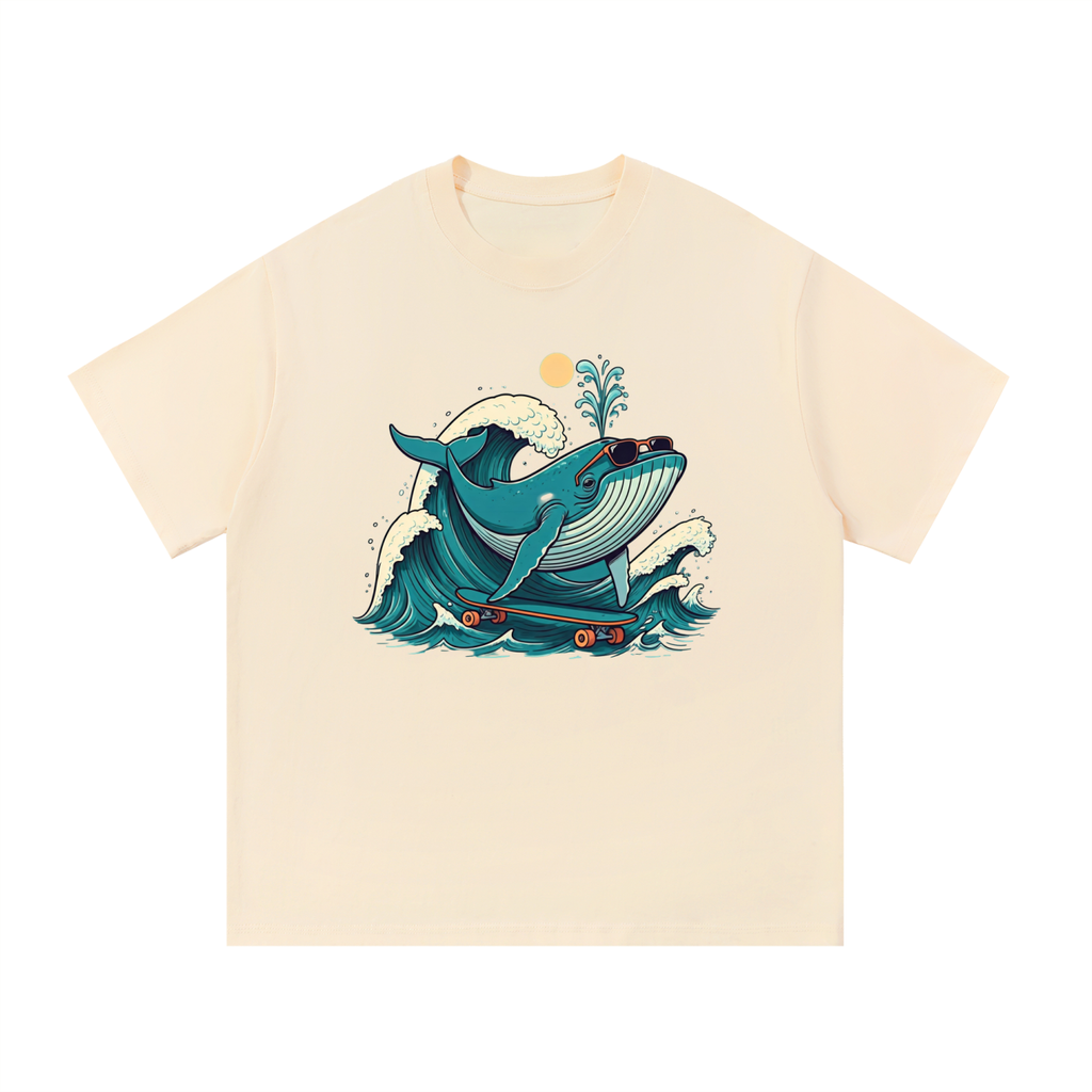 Surfing Whale Graphic Tee