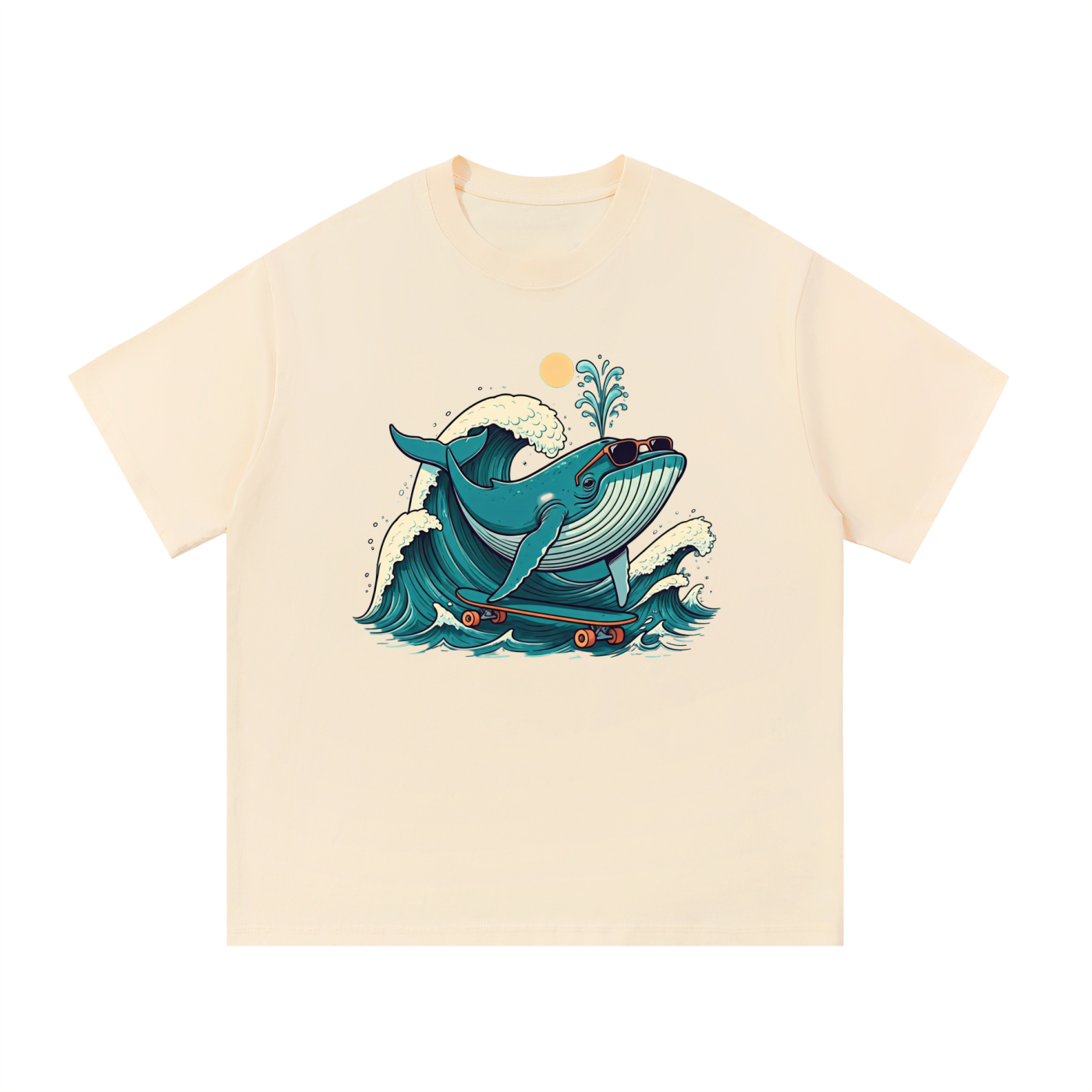 Surfing Whale Graphic Tee