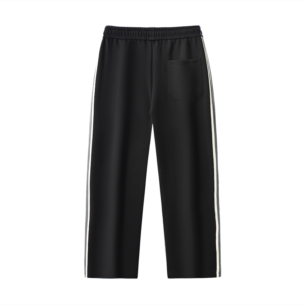 Contrast Side-Stripe Straight-Leg  Pants