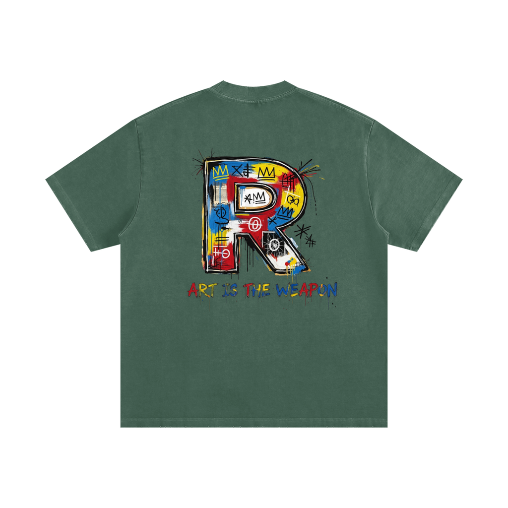 Jean-Michel Basquiat  Heavyweight Vintage Washed Frayed T-Shirt