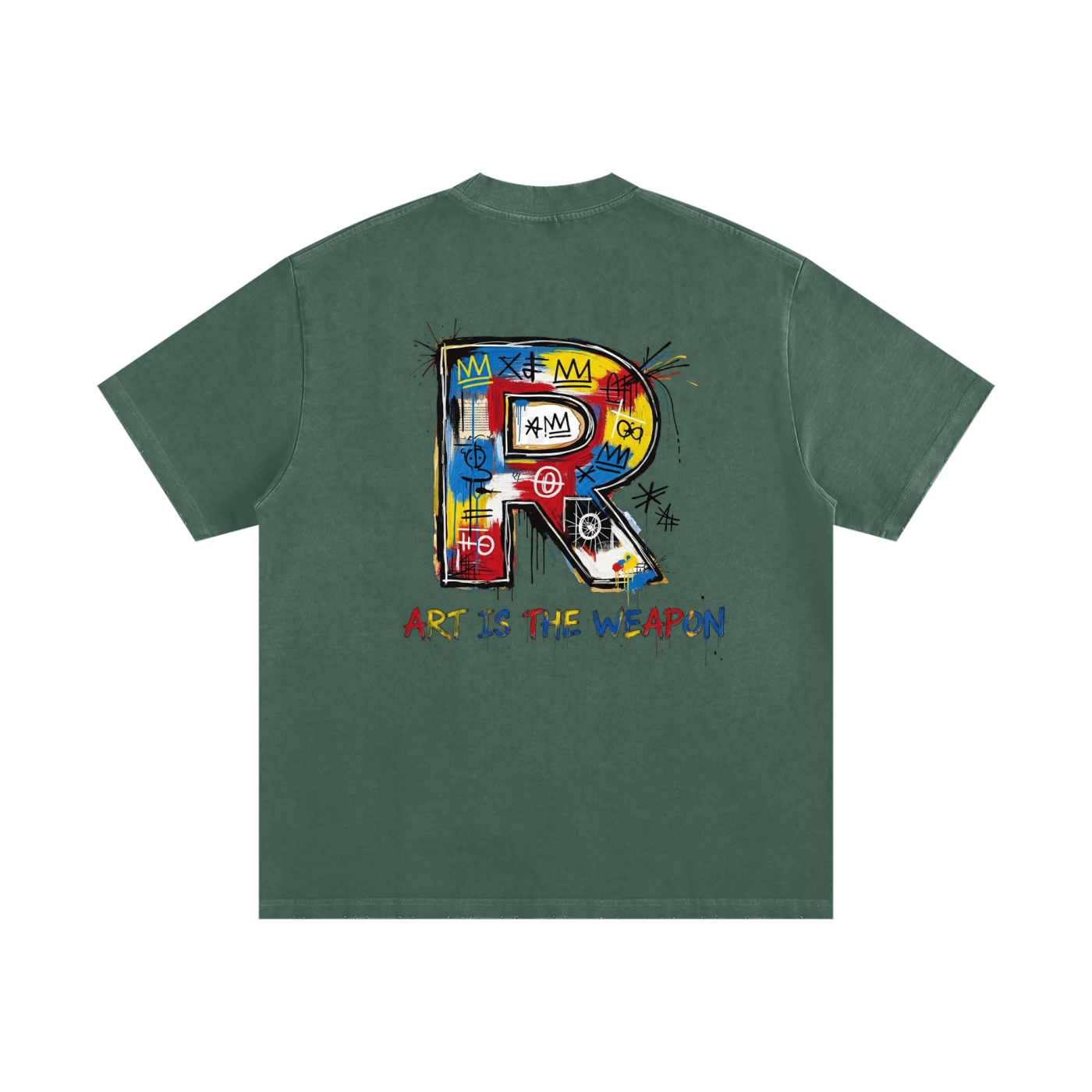 Jean-Michel Basquiat  Heavyweight Vintage Washed Frayed T-Shirt