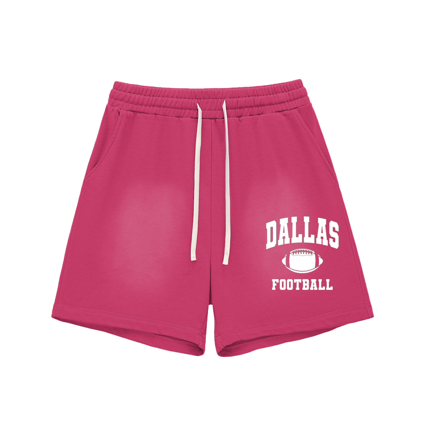 Sun Fade Raw Edge Cotton Shorts