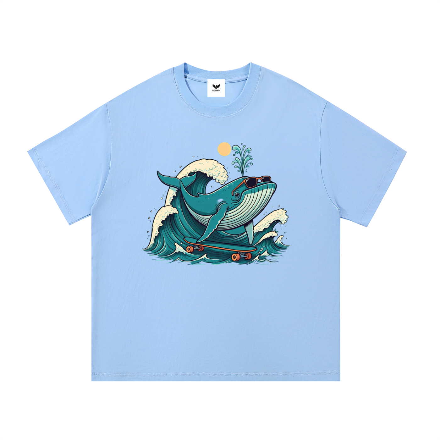 Surfing Whale Graphic Tee