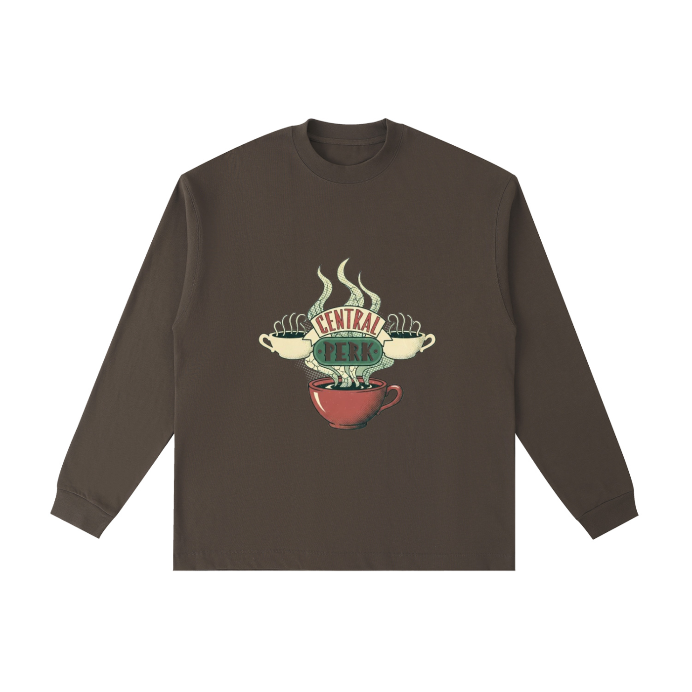 ☕️🌿 'Surreal Perk' Forest Green Sweatshirt 🌿☕️