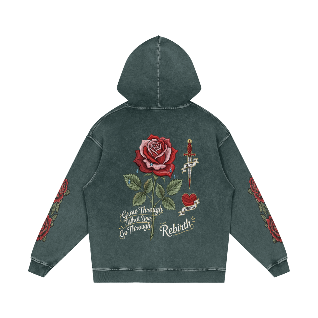 Rebirth Oversized Vintage Wash Hoodie