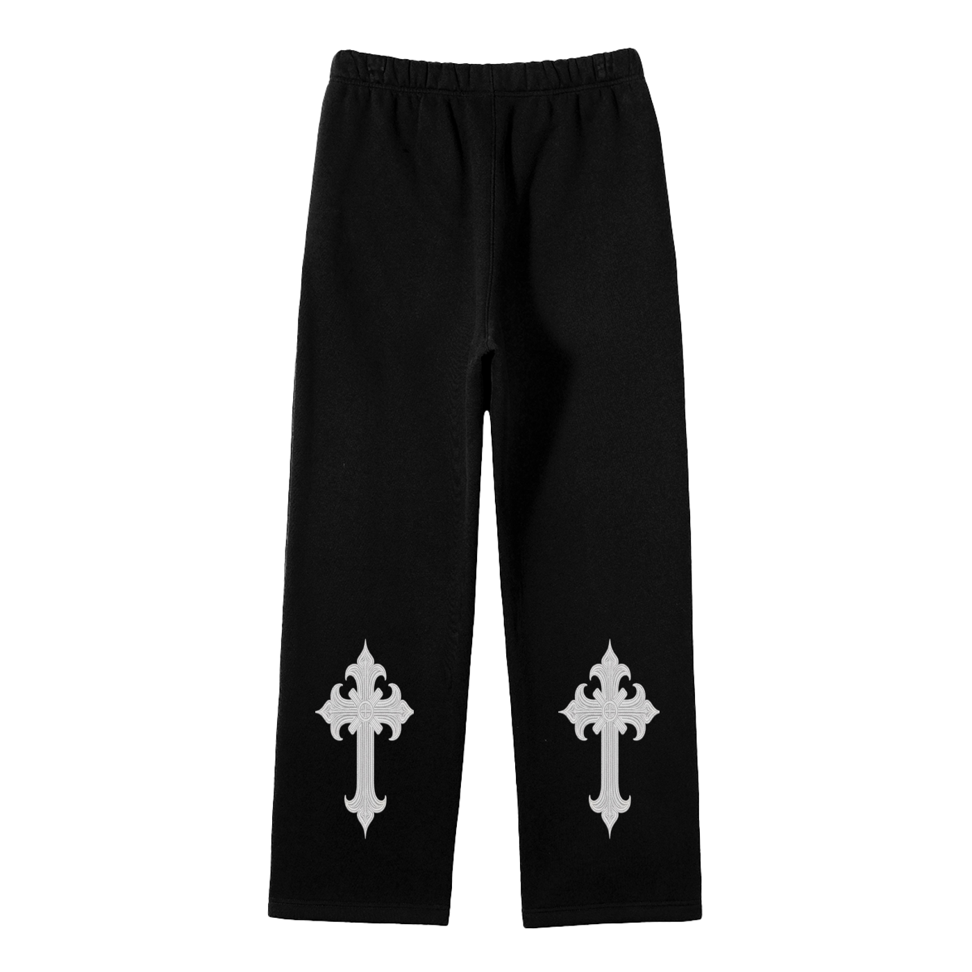 Unisex Solid Color Fleece Straight Leg Pants