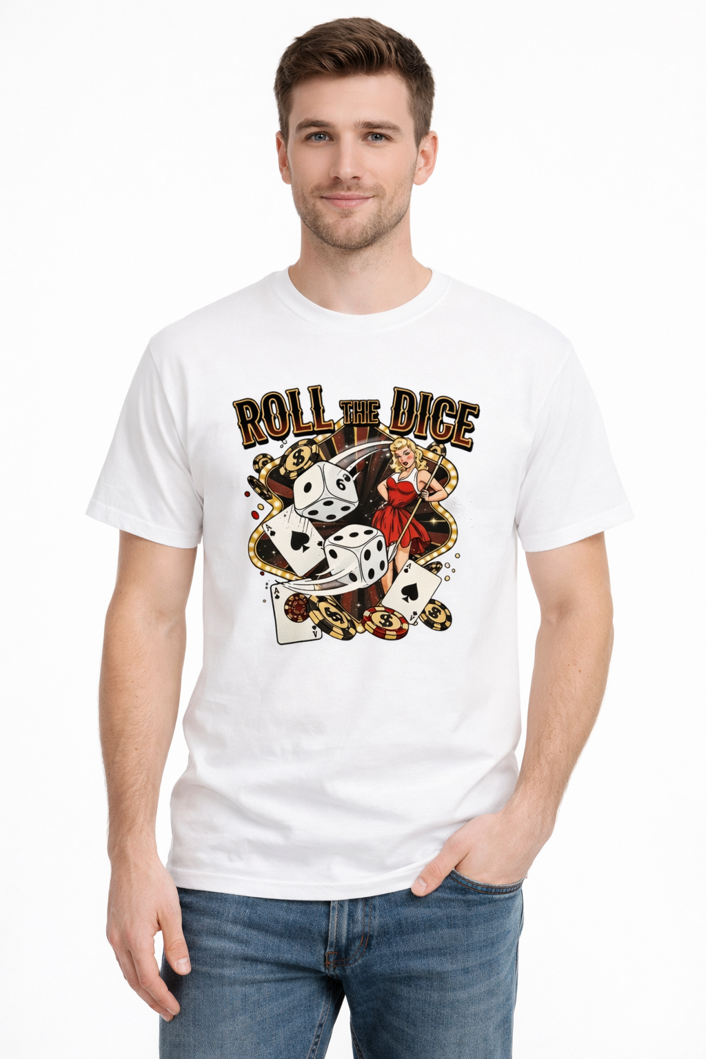 🎲 'High Stakes' Retro Casino Tee 🎲