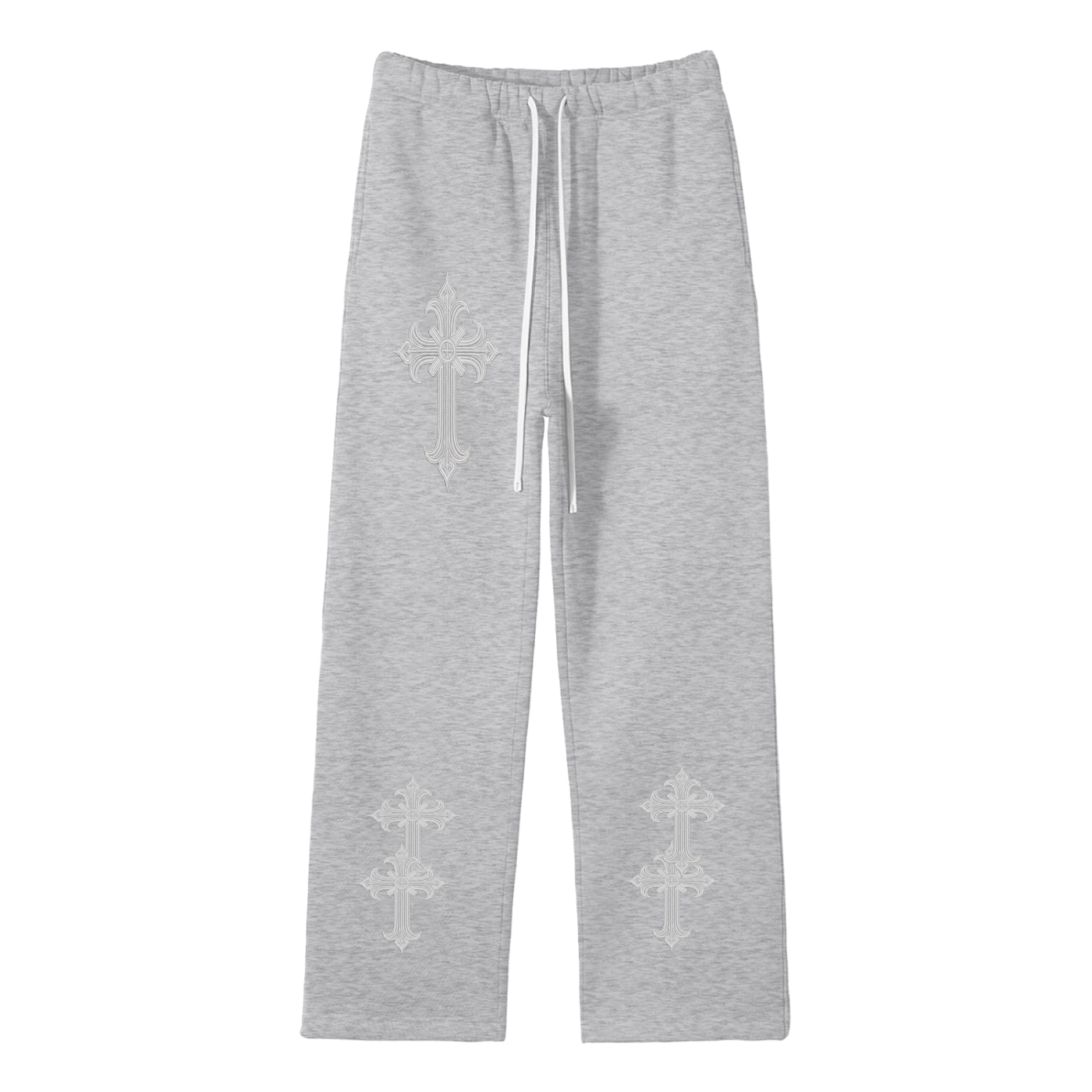 Unisex Solid Color Fleece Straight Leg Pants