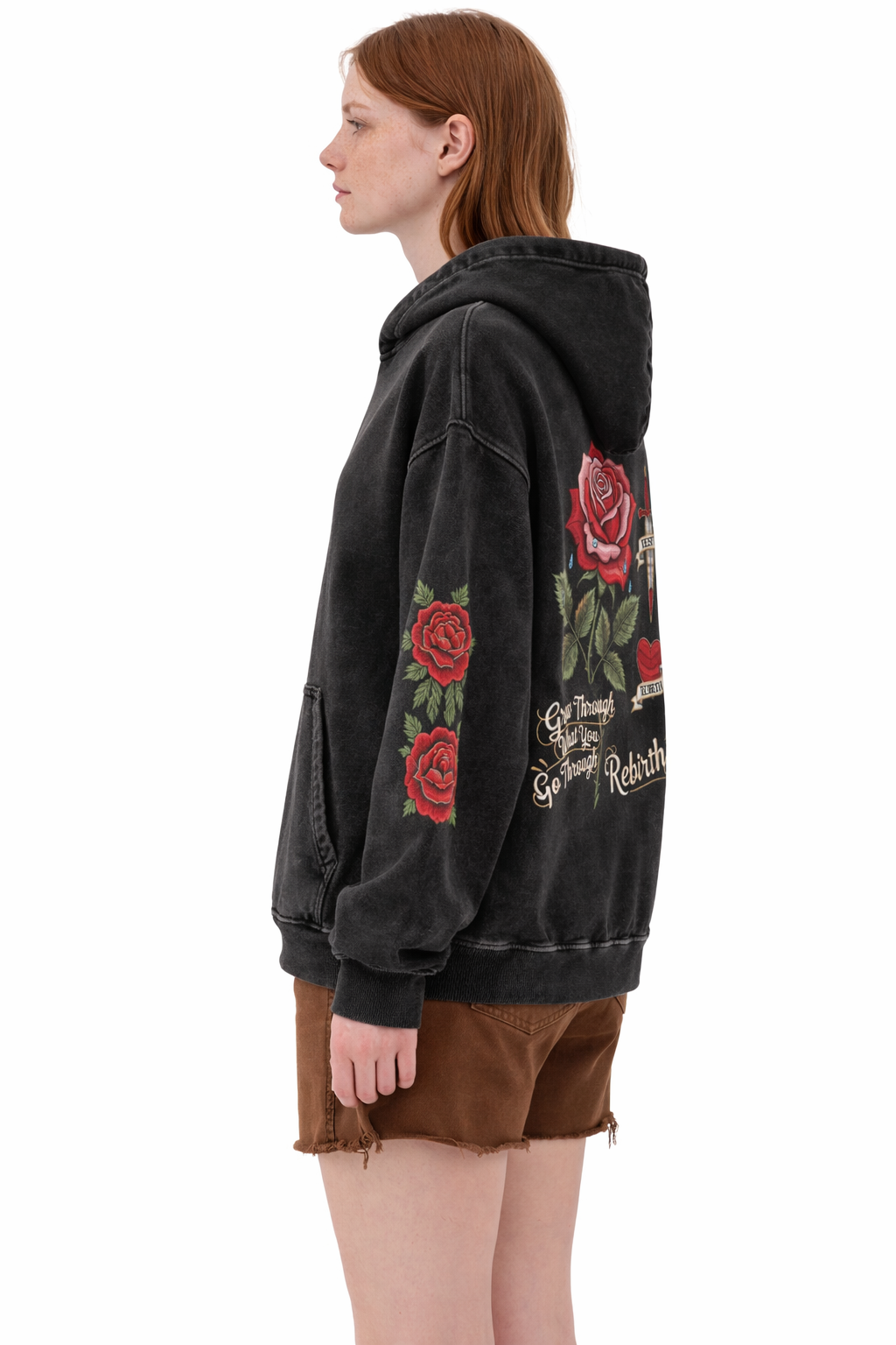 Rebirth Oversized Vintage Wash Hoodie