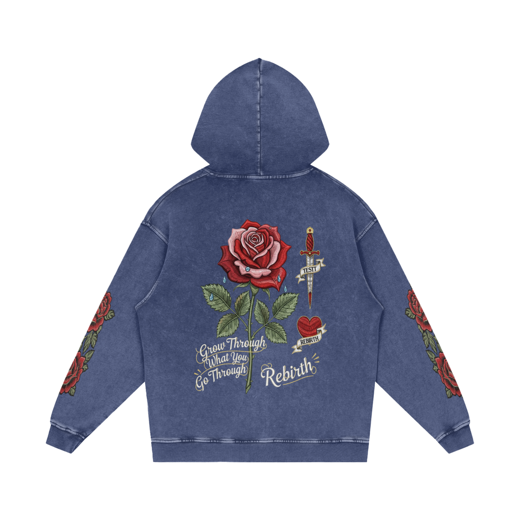 Rebirth Oversized Vintage Wash Hoodie