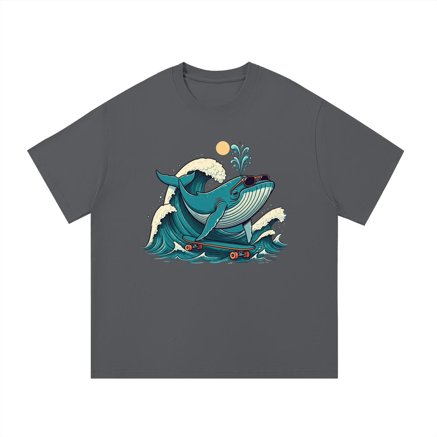 Surfing Whale Graphic Tee
