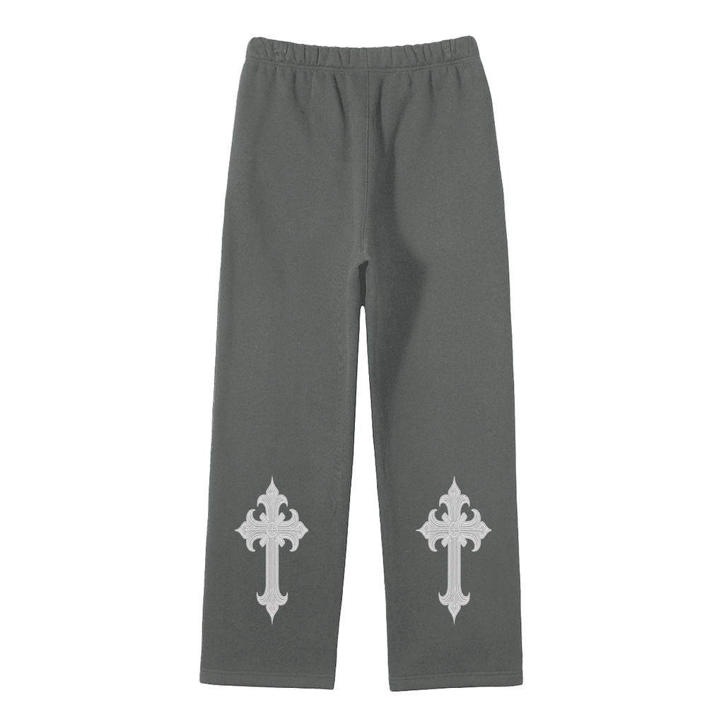 Unisex Solid Color Fleece Straight Leg Pants