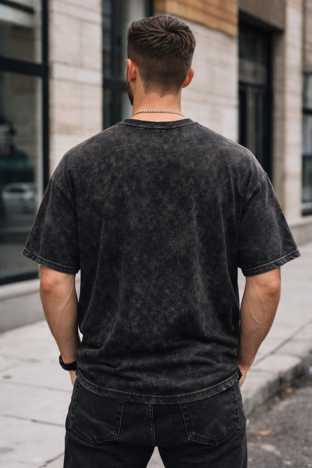 Eternal Youth" Angel Snow Washed Oversized Cotton T-Shirt