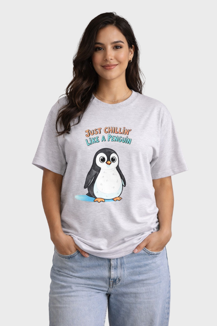 Just Chillin' Like a Penguin
 Cotton T-Shirt