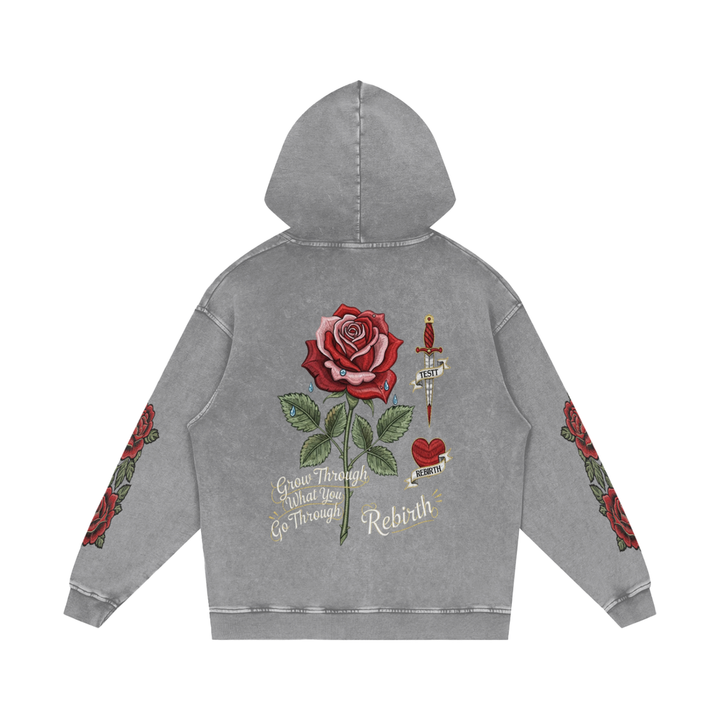 Rebirth Oversized Vintage Wash Hoodie