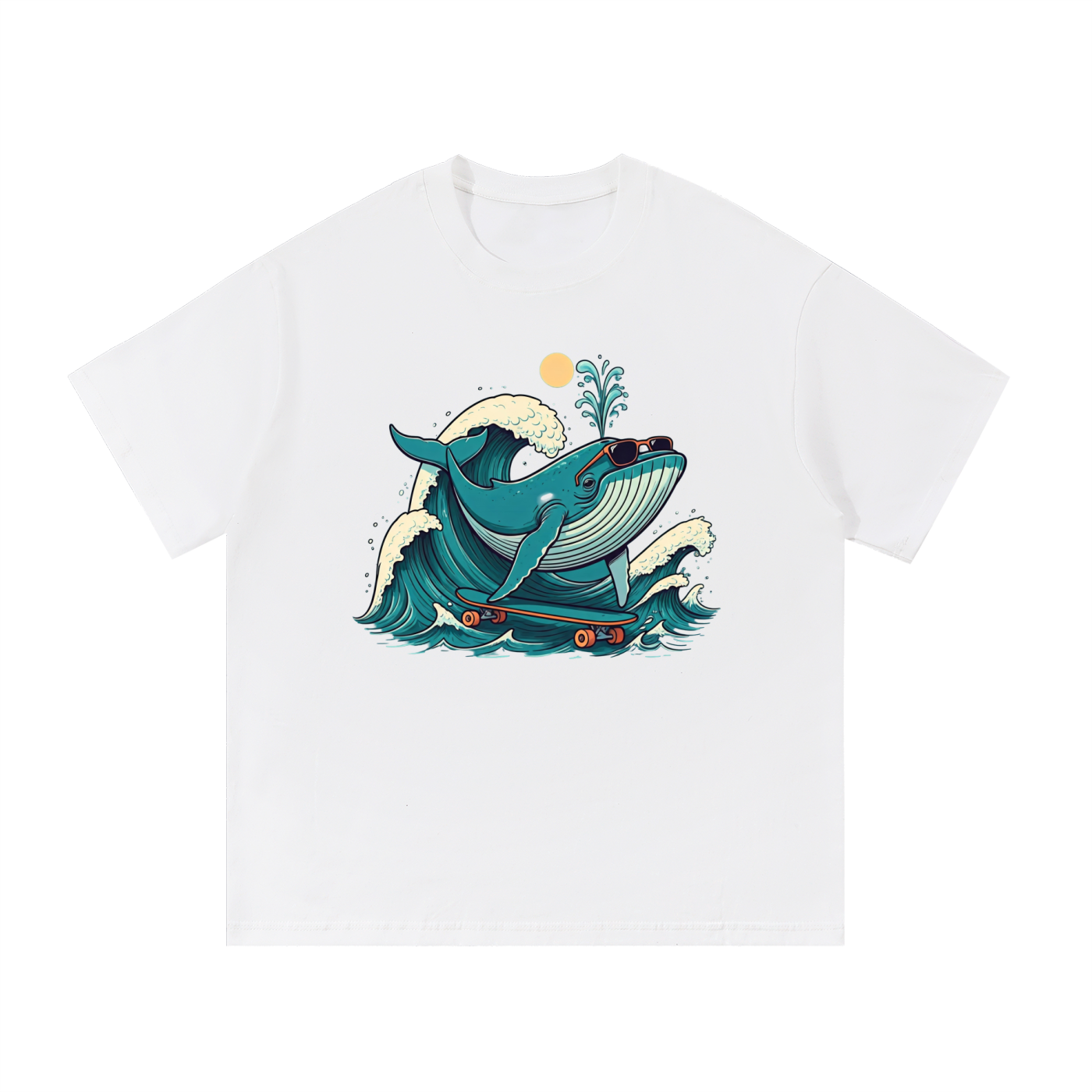 Surfing Whale Graphic Tee