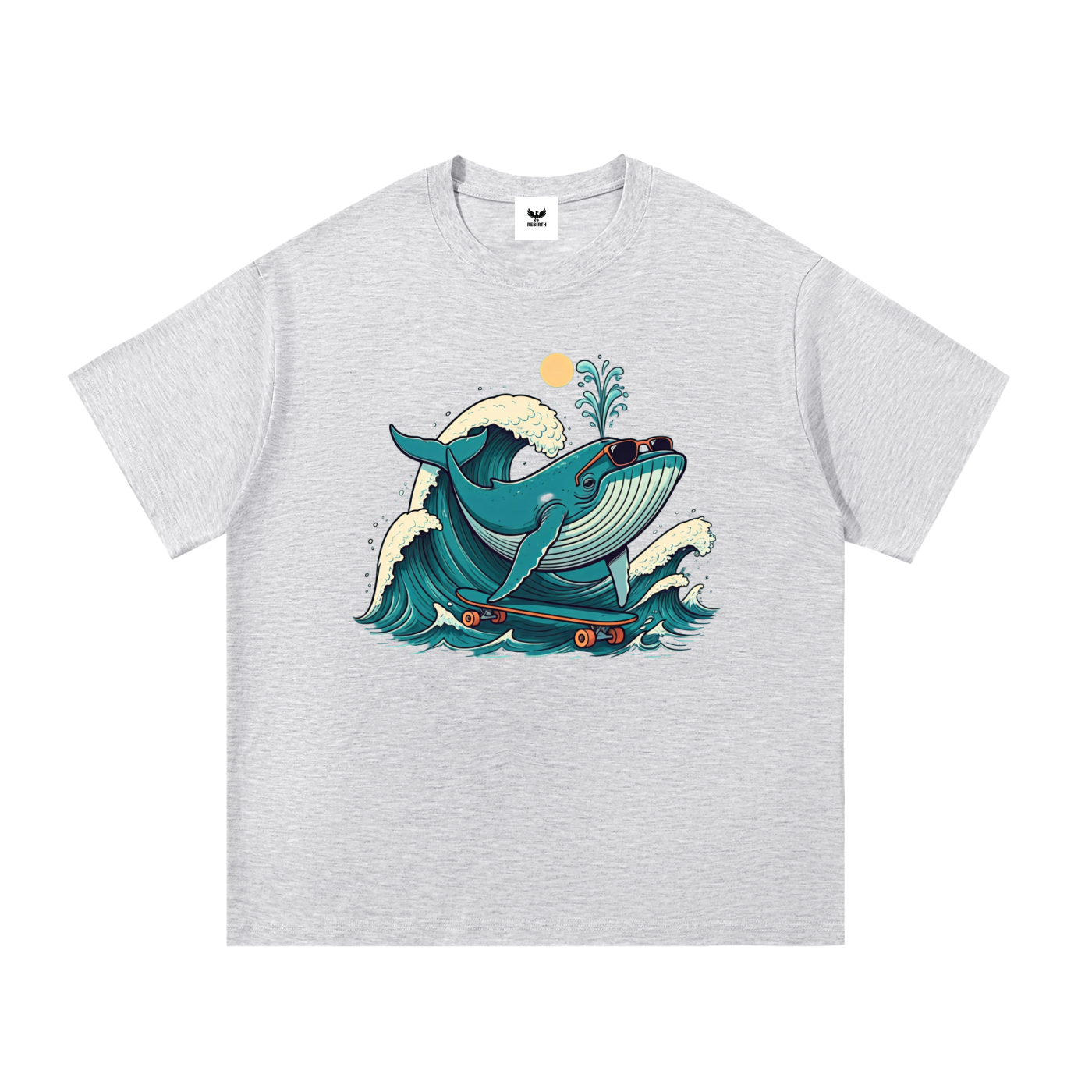 Surfing Whale Graphic Tee