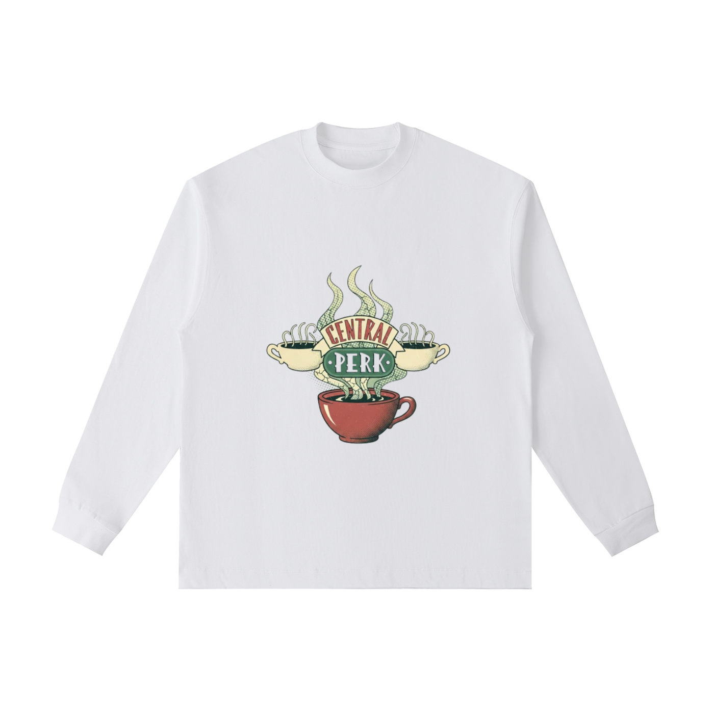 ☕️🌿 'Surreal Perk' Forest Green Sweatshirt 🌿☕️