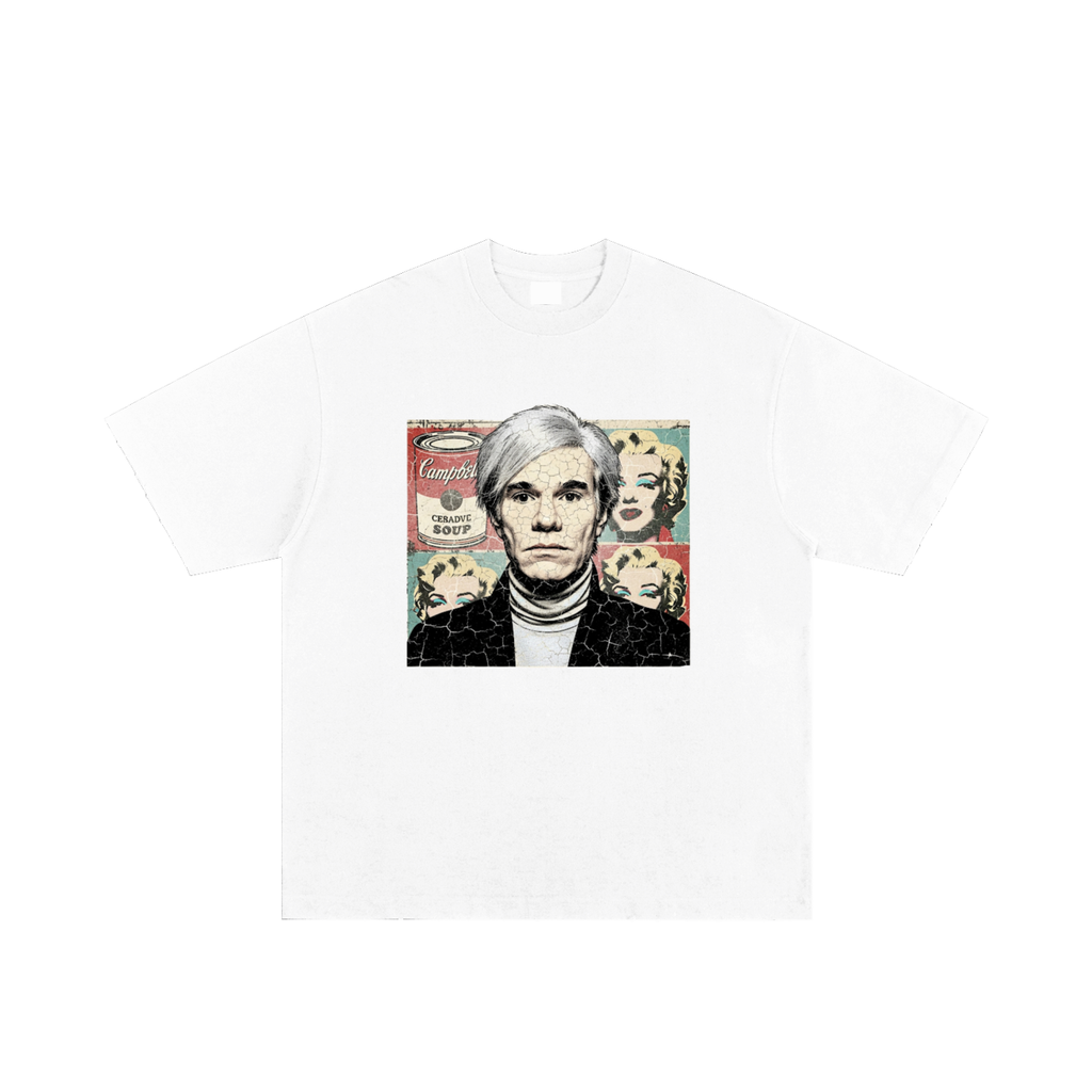 Andy Warhol Pop Art Heavyweight Hand-frayed T-Shirt