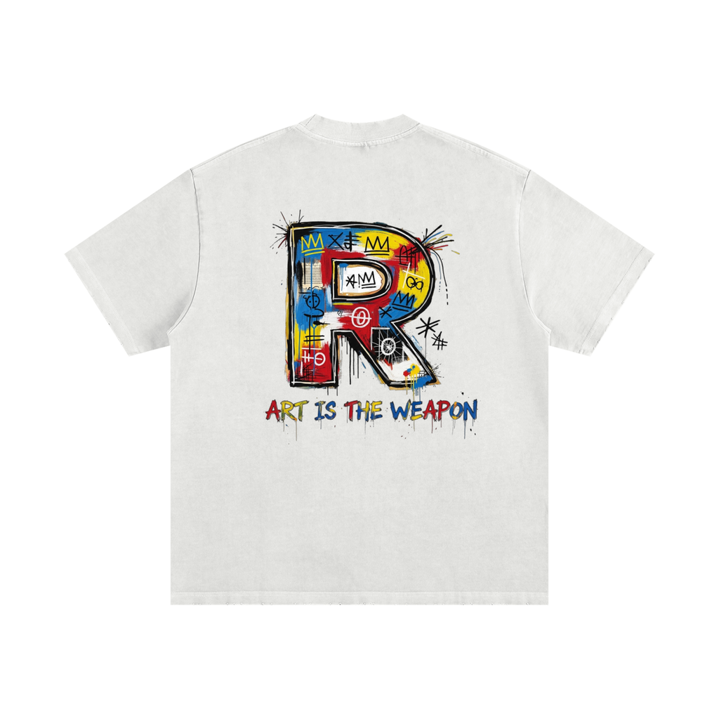 Jean-Michel Basquiat  Heavyweight Vintage Washed Frayed T-Shirt