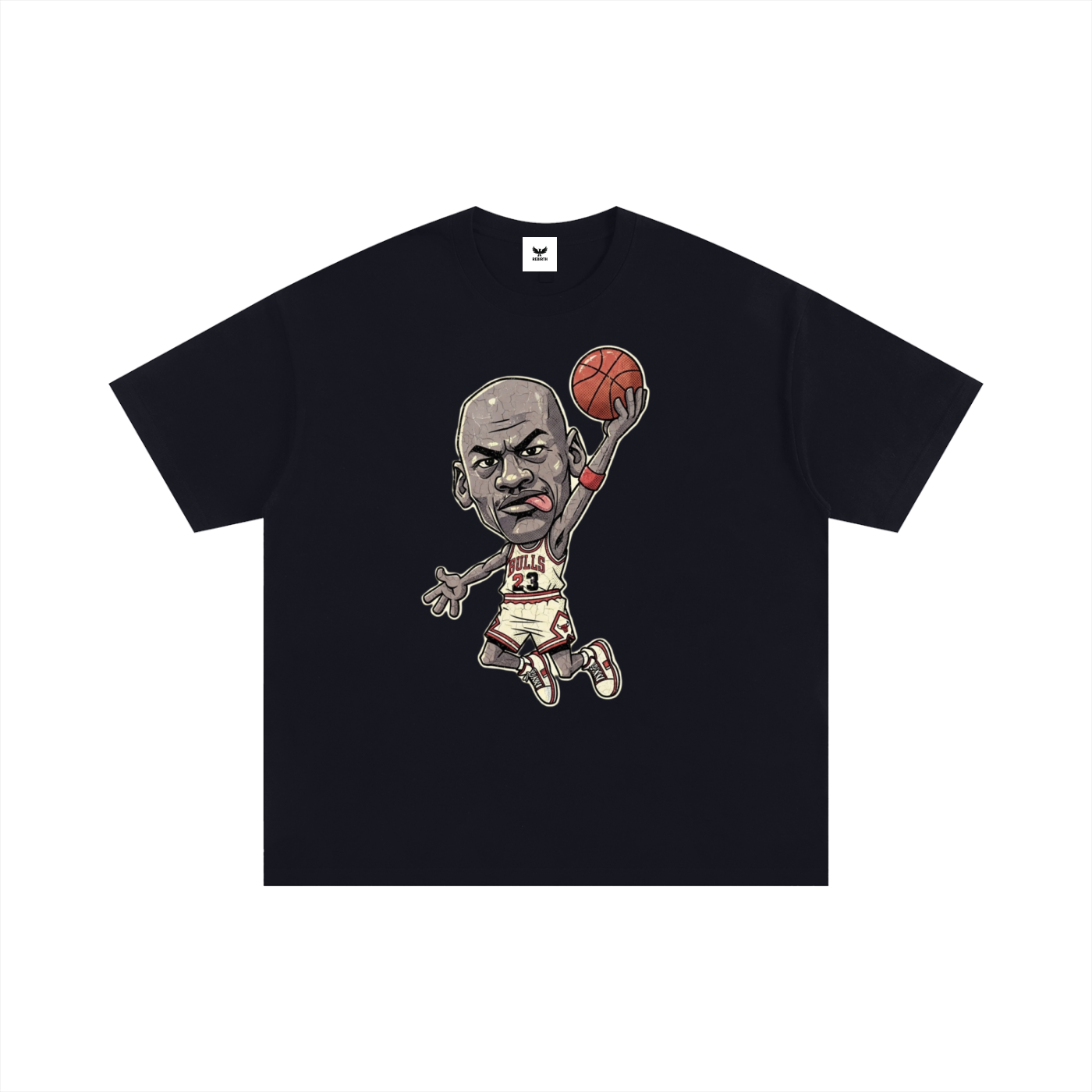 Michael Jordan Caricature Unisex Oversized Cotton T-Shirt